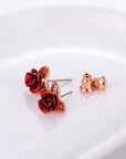 Red Rose Earrings - Misty and Molly