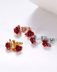 Red Rose Earrings - Misty and Molly