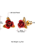 Red Rose Earrings - Misty and Molly