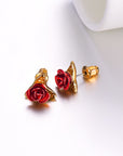 Red Rose Earrings - Misty and Molly