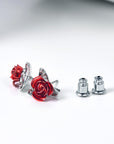 Red Rose Earrings - Misty and Molly