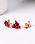 Red Rose Earrings - Misty and Molly