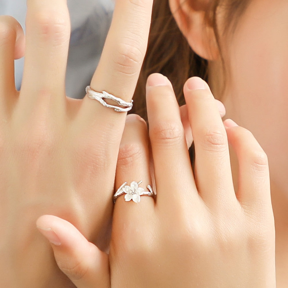 White Cherry Blossom Ring - Misty and Molly