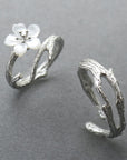 White Cherry Blossom Ring - Misty and Molly