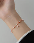 Circle of Luck Clover Moissanite Bracelet