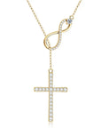 Infinite Faith Moissanite Cross Necklace