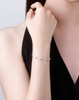 Circle of Luck Clover Moissanite Bracelet