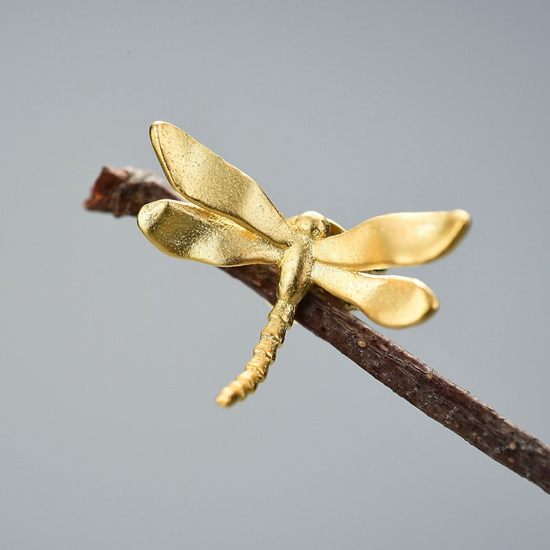 Gilded Metamorphosis Dragonfly Earrings - Misty and Molly