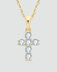 Dainty Light Moissanite Cross Necklace