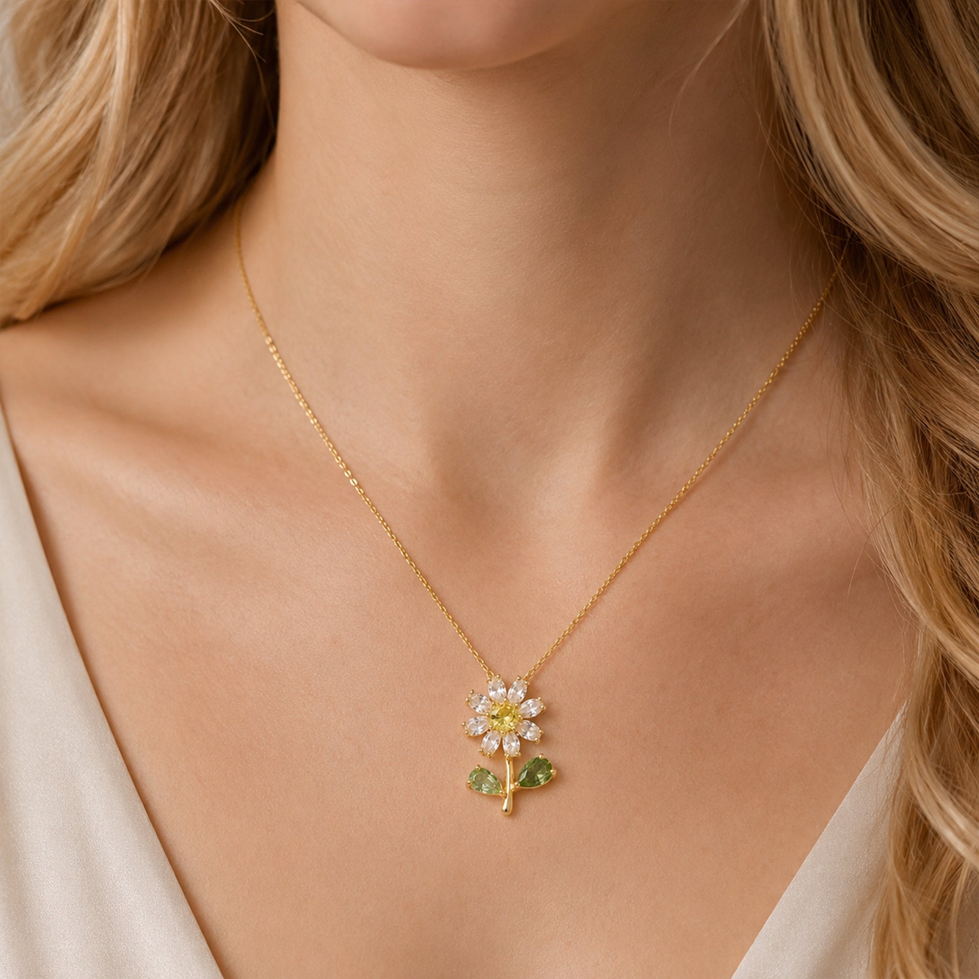 Daisy Bloom Pendant Necklace