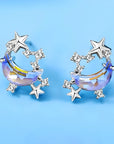 Starlit Moon Crystal Earrings