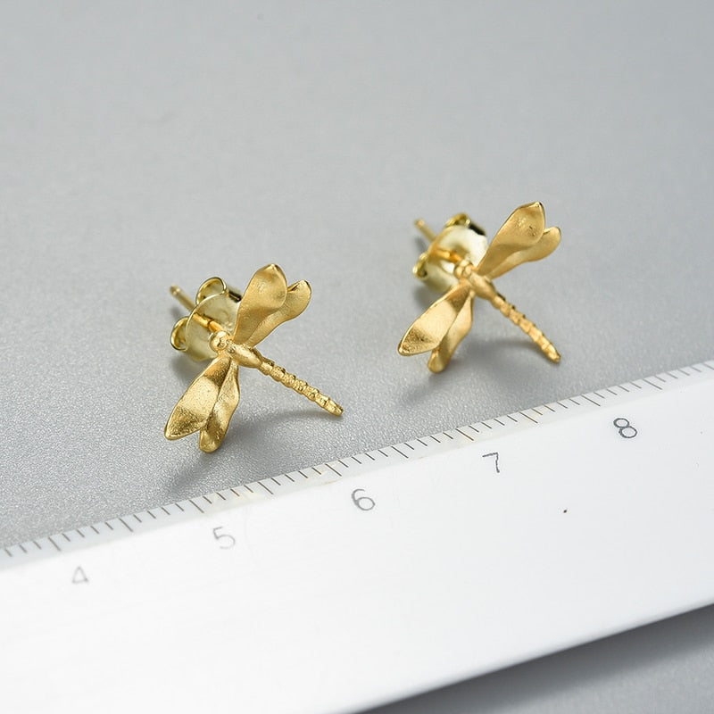 Gilded Metamorphosis Dragonfly Earrings - Misty and Molly