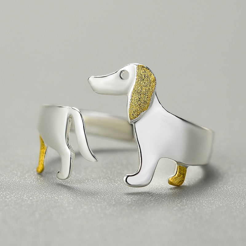 Pawfect Companion Dachshund Silver Ring - Misty and Molly