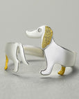 Pawfect Companion Dachshund Silver Ring - Misty and Molly