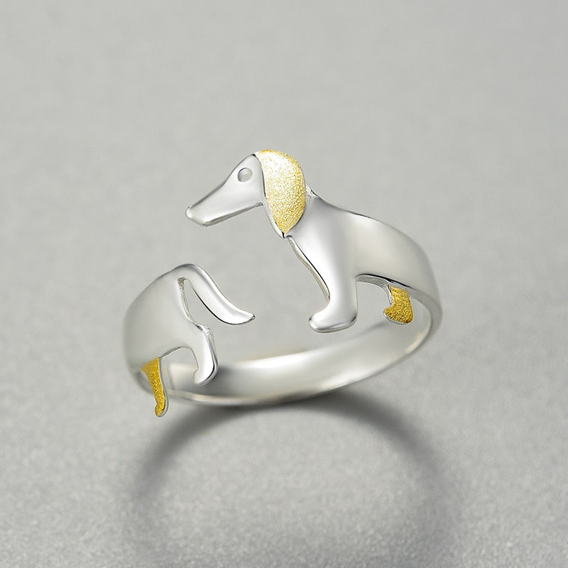 Pawfect Companion Dachshund Silver Ring - Misty and Molly