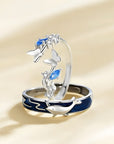 Wings and Waves Ring Set