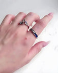 Wings and Waves Ring Set