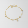 Circle of Luck Clover Moissanite Bracelet