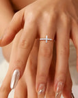Sacred Promise Moissanite Cross Ring