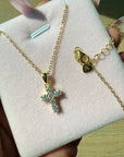 Dainty Light Moissanite Cross Necklace
