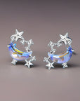 Starlit Moon Crystal Earrings