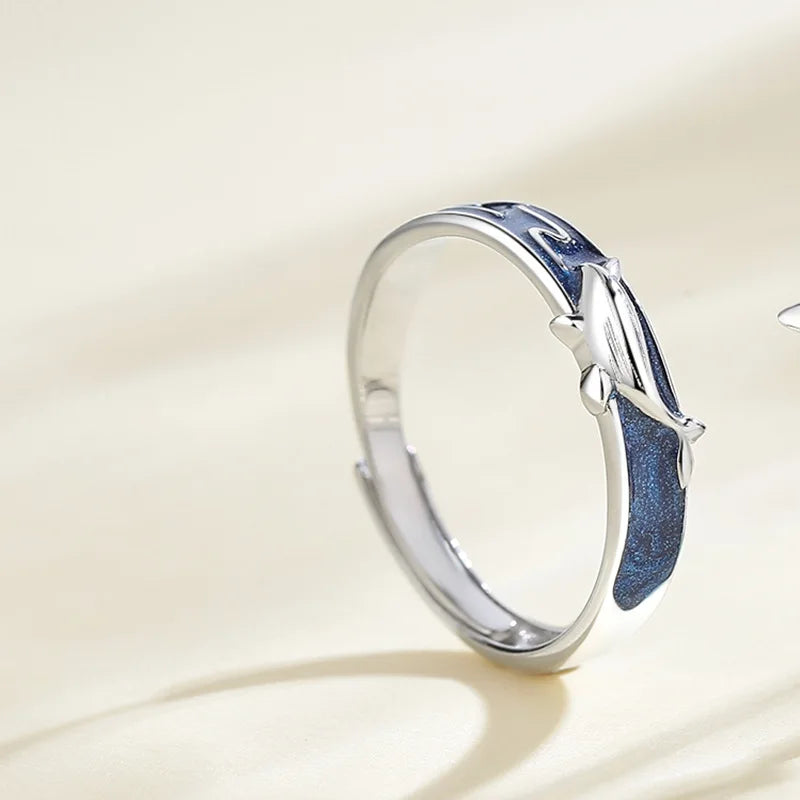 Butterfly and Whale Rings Set