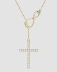 Infinite Faith Moissanite Cross Necklace