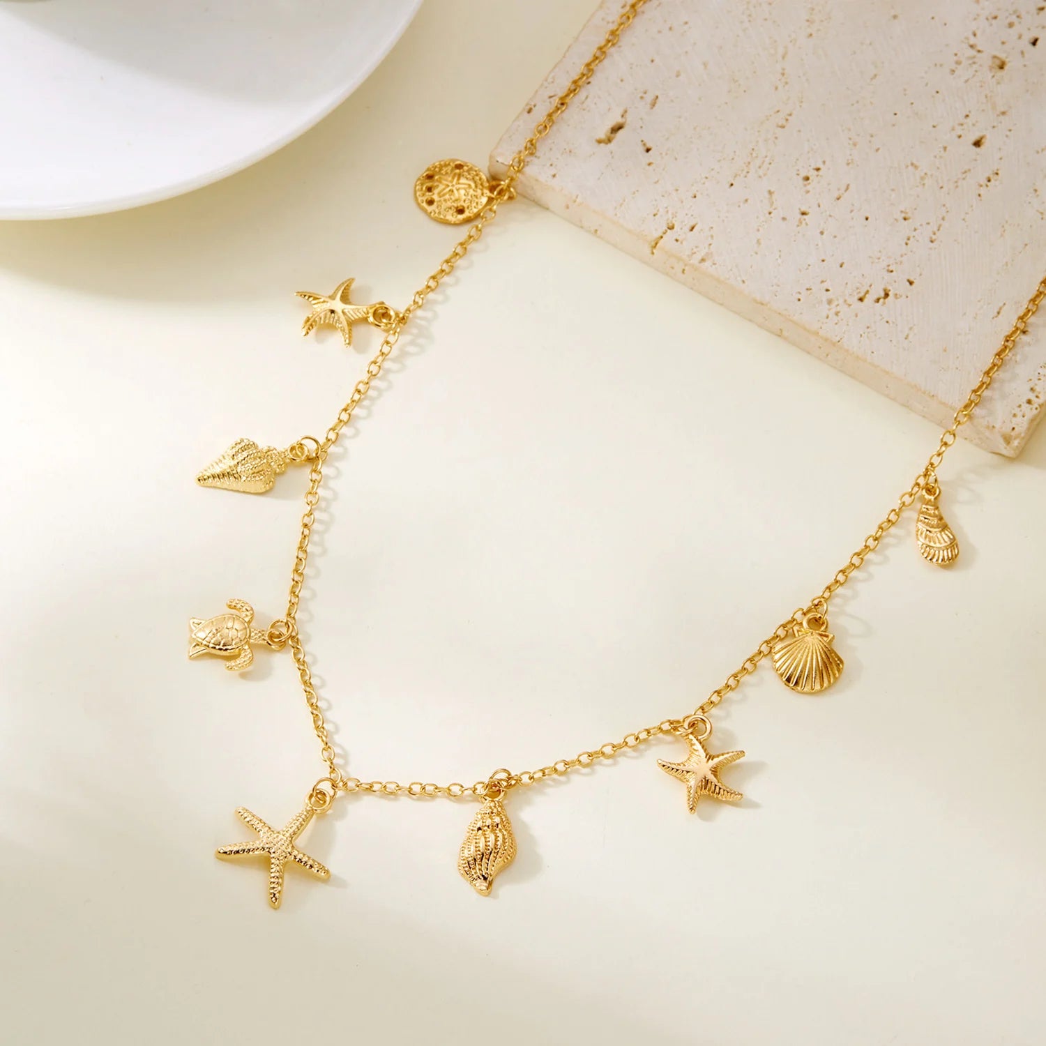 Sea Treasures Charm Necklace - Misty and Molly