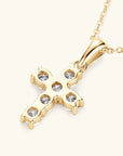 Dainty Light Moissanite Cross Necklace