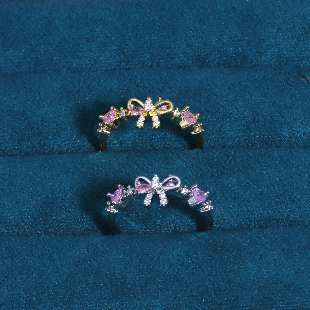 Crystal Bow Ring - Misty and Molly