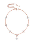 Circle of Luck Clover Moissanite Bracelet