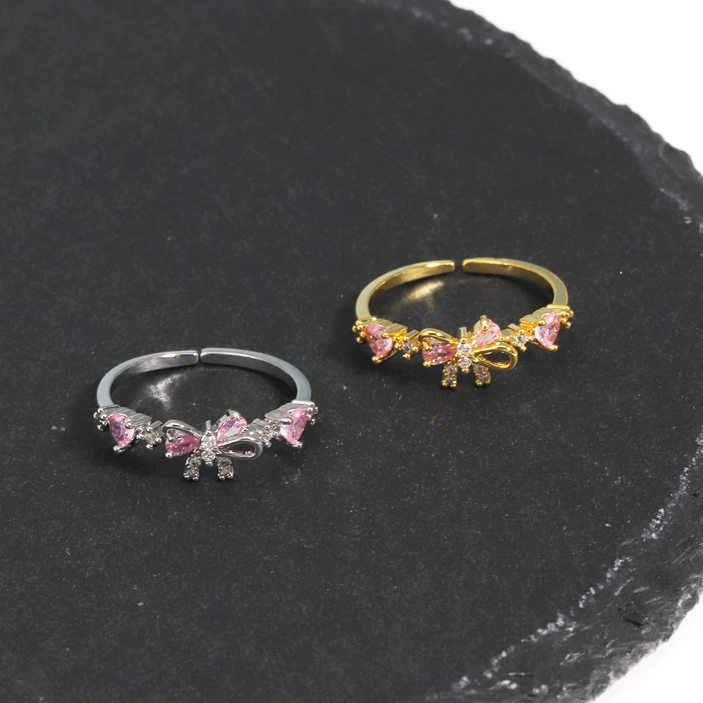 Crystal Bow Ring - Misty and Molly