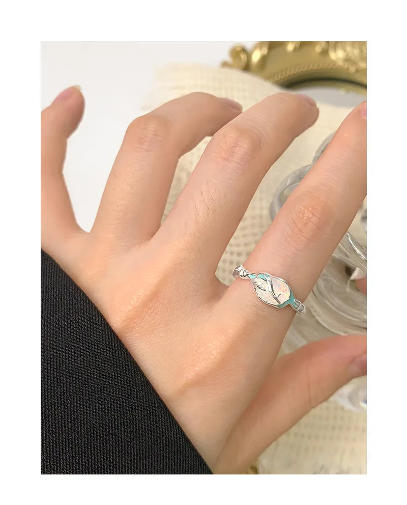 Moonlit Bloom Opal Ring