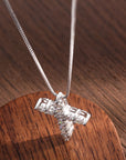 Radiant Moissanite Cross Necklace