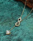 Endless Promise Infinity Lariat Moissanite Necklace