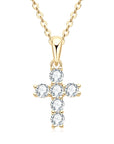 Dainty Light Moissanite Cross Necklace