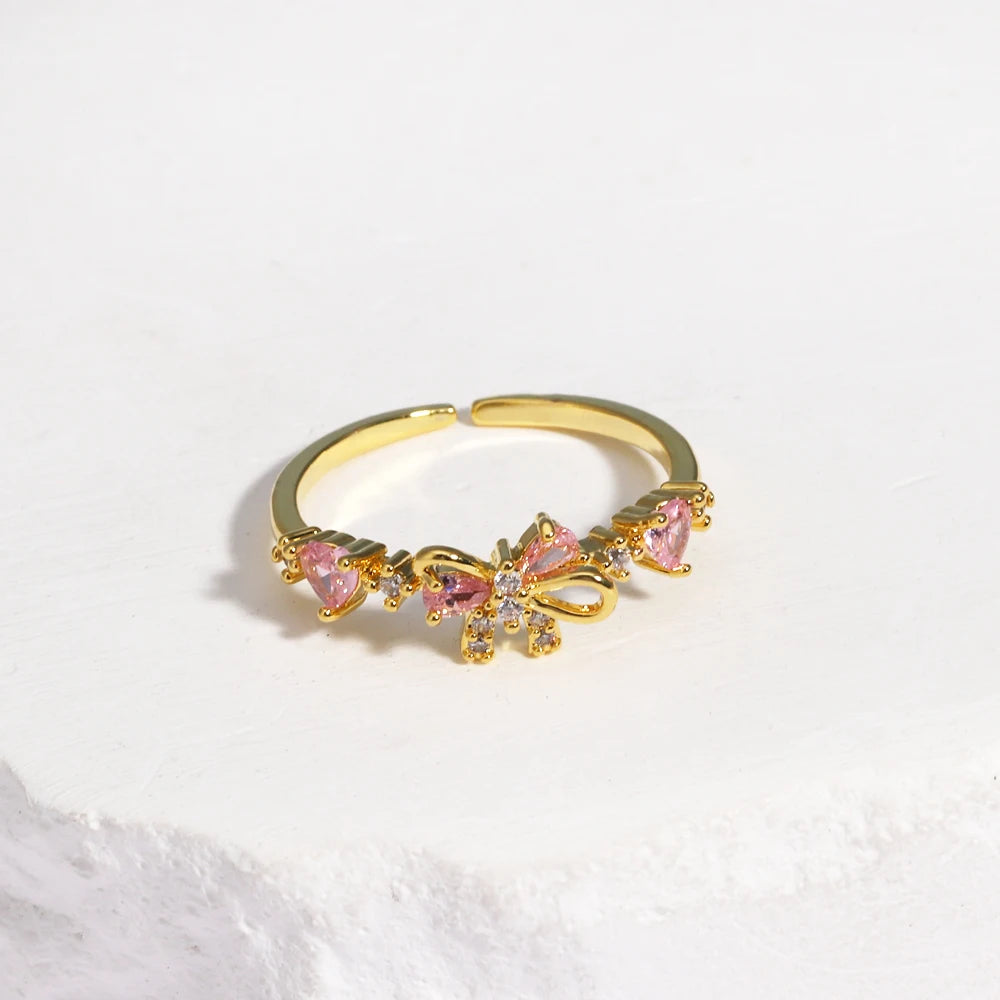 Crystal Bow Ring - Misty and Molly