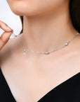 Circle of Luck Clover Moissanite Necklace