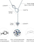 Endless Promise Infinity Lariat Moissanite Necklace