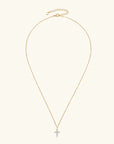 Dainty Light Moissanite Cross Necklace
