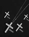 Radiant Moissanite Cross Necklace