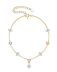 Circle of Luck Clover Moissanite Bracelet