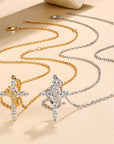 Crown of Faith Moissanite Cross Necklace