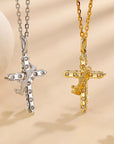 Crown of Faith Moissanite Cross Necklace