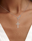 Infinite Faith Moissanite Cross Necklace