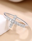 Sacred Promise Moissanite Cross Ring
