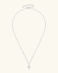 Dainty Light Moissanite Cross Necklace