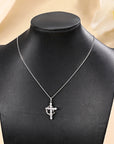 Crown of Faith Moissanite Cross Necklace