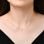 Circle of Luck Clover Moissanite Necklace