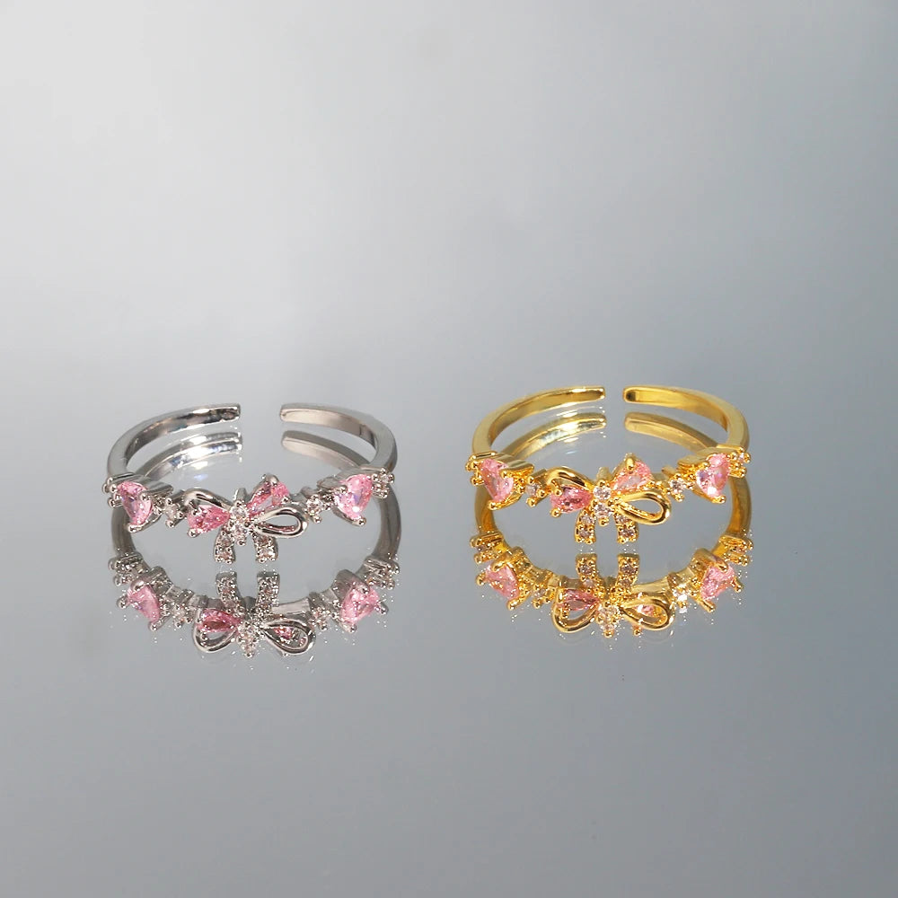 Crystal Bow Ring - Misty and Molly